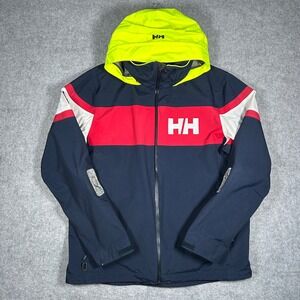 Helly Hansen Jacket Mens XXL Navy Blue Red Helly Tech Performance Rain Coat
